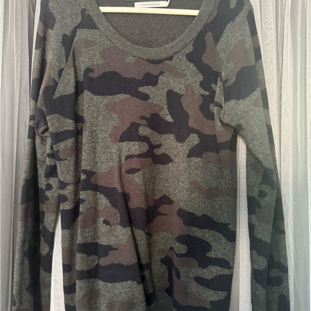 Stitches Camouflage Sweater - Green and Brown